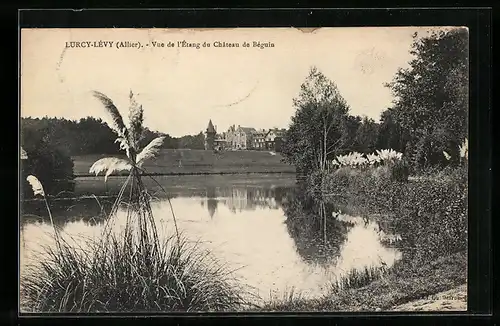 AK Lurcy-Lèvy, Vue de l`Ètang du Chateau de Bèguin