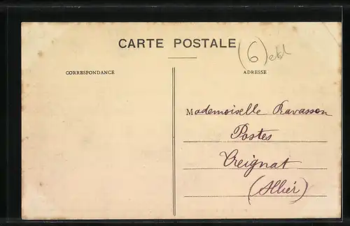 AK Meillard, L`Eglise, vue du Chateau