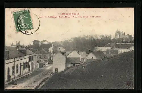 AK St-Germain-des-Fossés, Vue prise de la route de St-Gérand