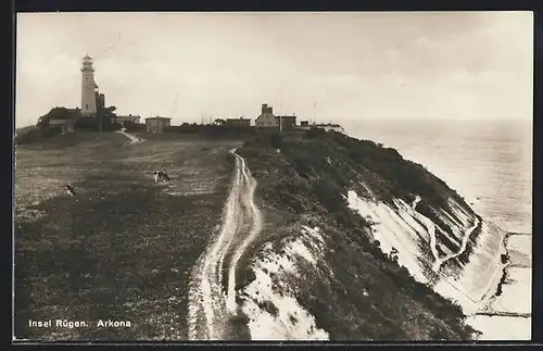 AK Insel Rügen, Kap Arkona mit Leuchtturm