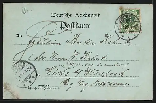 Mondschein-AK Grimma, Schloss Döben