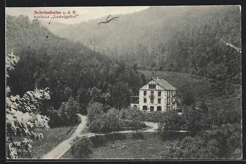 AK Schriesheim, Partie am Kurhaus Ludwigstal