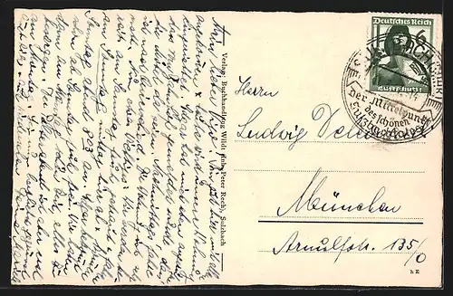 AK Sulzbach /Saar, Am Wäldchen aus der Vogelschau