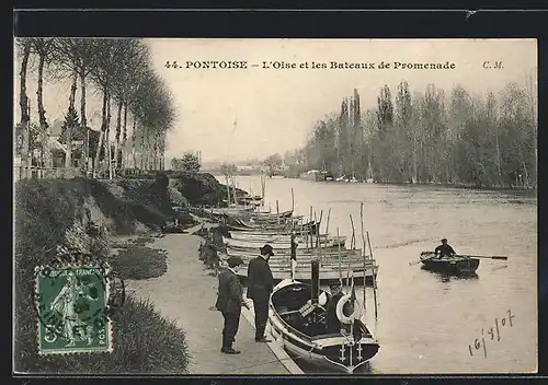 AK Pontoise, L`Oise et les Bateaux de Promenade