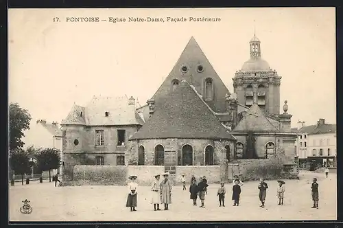 AK Pontoise, Eglise Notre-Dame, Facade Postèrieure