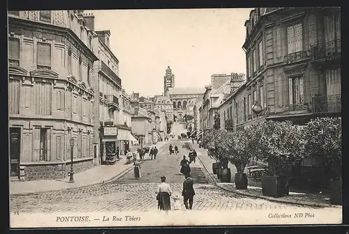 AK Pontoise, La Rue Thiers