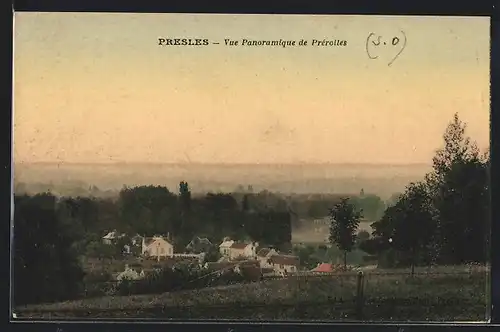 AK Presles, Vue Panoramique de Prèrolles