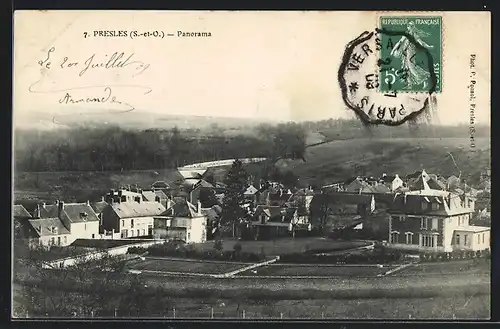 AK Presles, Panorama aus der Vogelschau