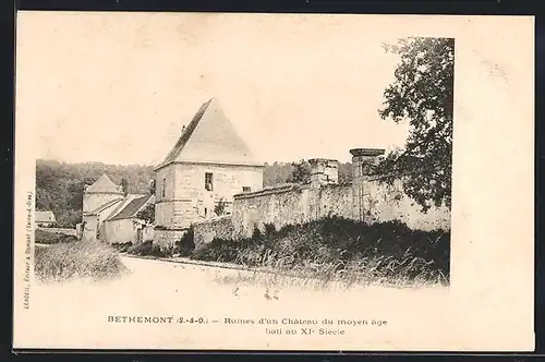 AK Bethemont, Ruines d`un Chateau du moyen age bati au XI. Siècle