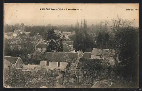 AK Asnières-sur-Oise, Panorama aus der Vogelschau