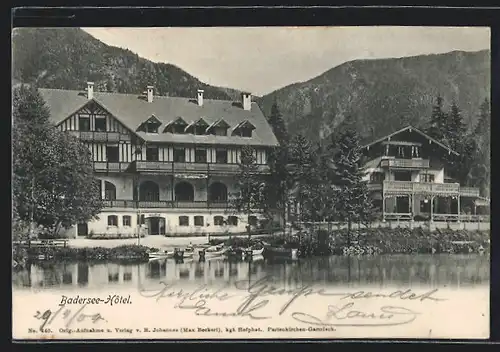 AK Grainau, das Badersee-Hotel