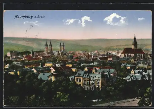 AK Naumburg a. Saale, Ortsansicht aus der Vogelschau