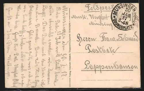 AK Münsingen, Truppenübungsplatz, das Barackenlager