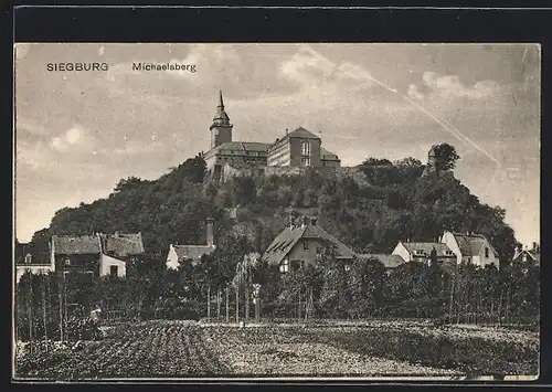 AK Siegburg, das Schloss auf dem Michaelsberg