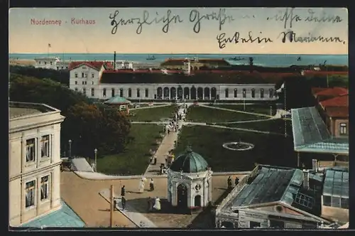 AK Norderney, Blick zum Kurhaus