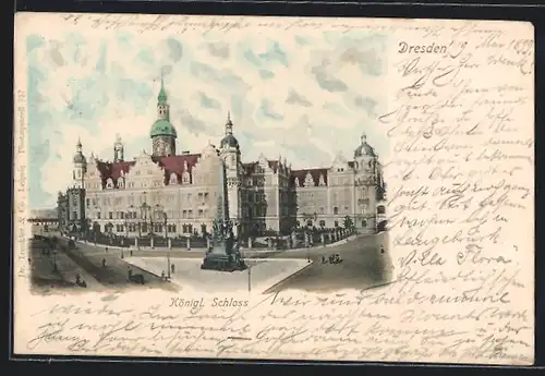 AK Dresden, vor dem Königlichen Schloss