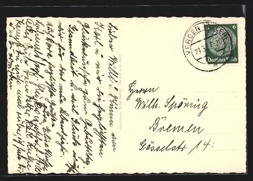 AK Verden a. Aller, Blick auf den Dom