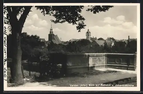 AK Verden a. Aller, Blick auf Rathaus und Johanniskirche