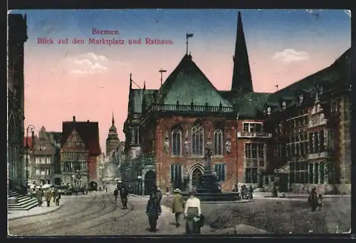 AK Bremen, Rathaus am Marktplatz