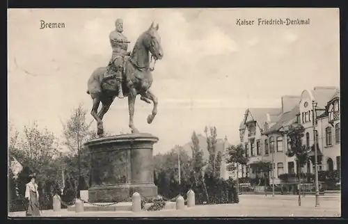 AK Bremen, Kaiser Friedrich-Denkmal