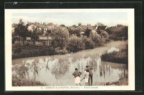 AK Cercy-la-Tour, Pont Canot, Teilansicht vom Ort