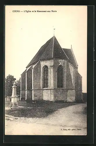 AK Cours, L`Eglise et le Monument aux Morts