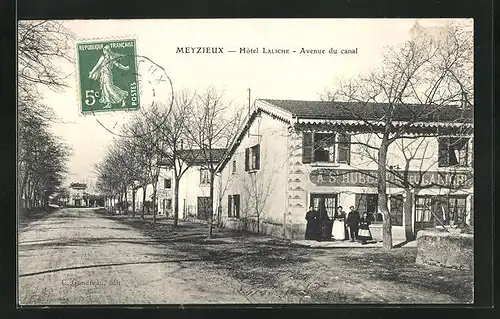 AK Meyzieux, Hotel Laliche, Avenue du canal