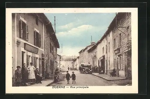 AK Duerne, Vue en Rue Principale