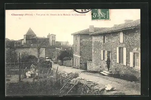 AK Charnay, Vue prise du chemin de la Madone de Chevronnet