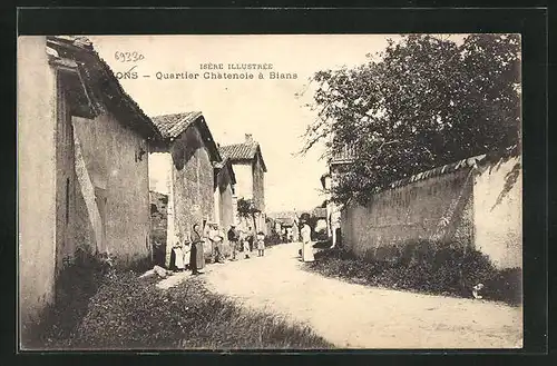 AK Bians, Quartier Chatenoie, Strassenpartie im Ort