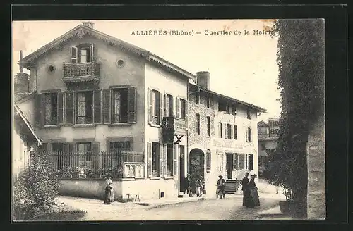 AK Allières, Quartier de la Mairie