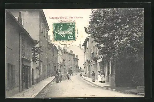 AK Chessy-les-Mines, Rue de la Poste