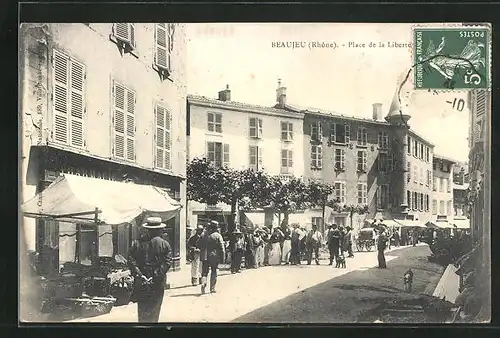 AK Beaujeu, Place de la Liberté