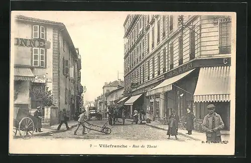 AK Villefranche, Rue de Thezé