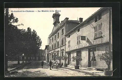 AK St-Andéol-le-Château, La Mairie et la Place