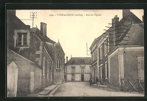 AK Yvré-le-Polin, Rue de l'Église