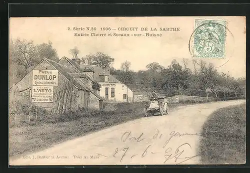 AK Sceaux-sur-Huisne, Entrée Cherré