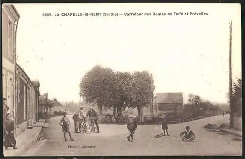 AK La Chapelle-St-Remy, Carrefour des Routes de Truffe et Prevelles