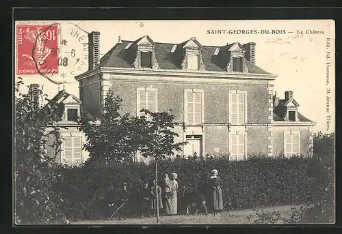 AK Saint-Georges-du-Bois, Le Chateau, Schloss im Sonnenschein