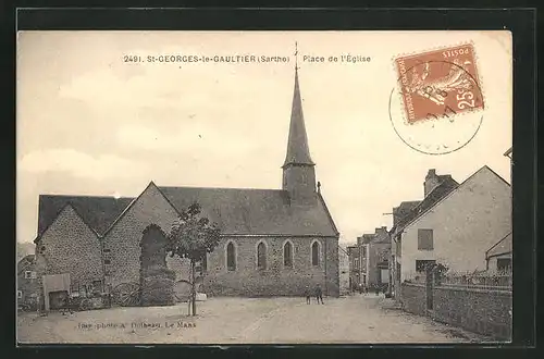 AK St-Georges-le-Gaultier, Place de l`Église