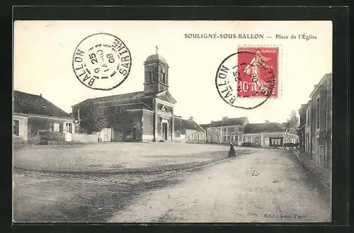 AK Souligné-sous-Ballon, Place de l`Église