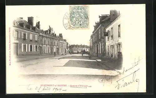 AK Beaumont-sur-Sarthe, Avenue d`Alencon