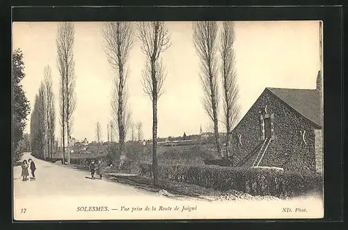 AK Solesmes, vue prise de la Route de Juigné