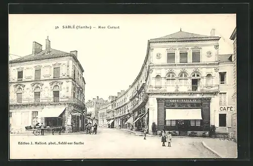 AK Sablé, Rue Canot et Café Taillay