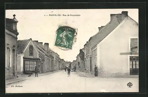 AK Marolles, Rue de Bonnétable, Strassenpartie