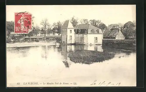 AK La Flèche, Le Moulin Poil de Rieux