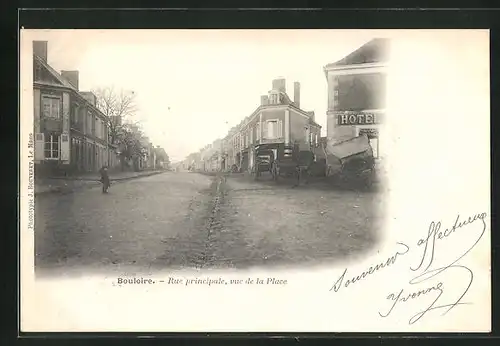 AK Bouloire, Rue principale, vue de la Place, Strassenpartie