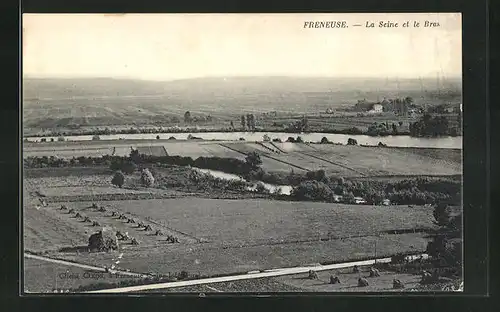 AK Freneuse, La Seine et le Bras