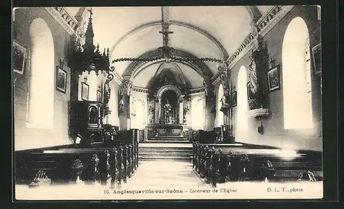 AK Anglesqueville-sur-Saone, Intérieur de l'Eglise