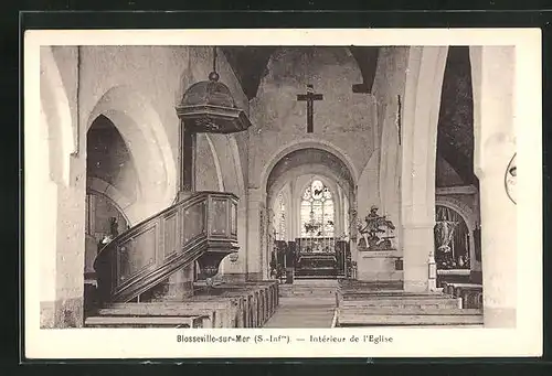 AK Blosseville-sur-Mer, Intérieur de l'Église